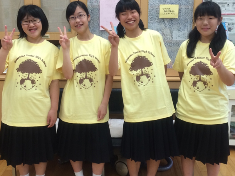 【製作事例】兵庫県中学校　ボランティア部　オリジナルTシャツ作成